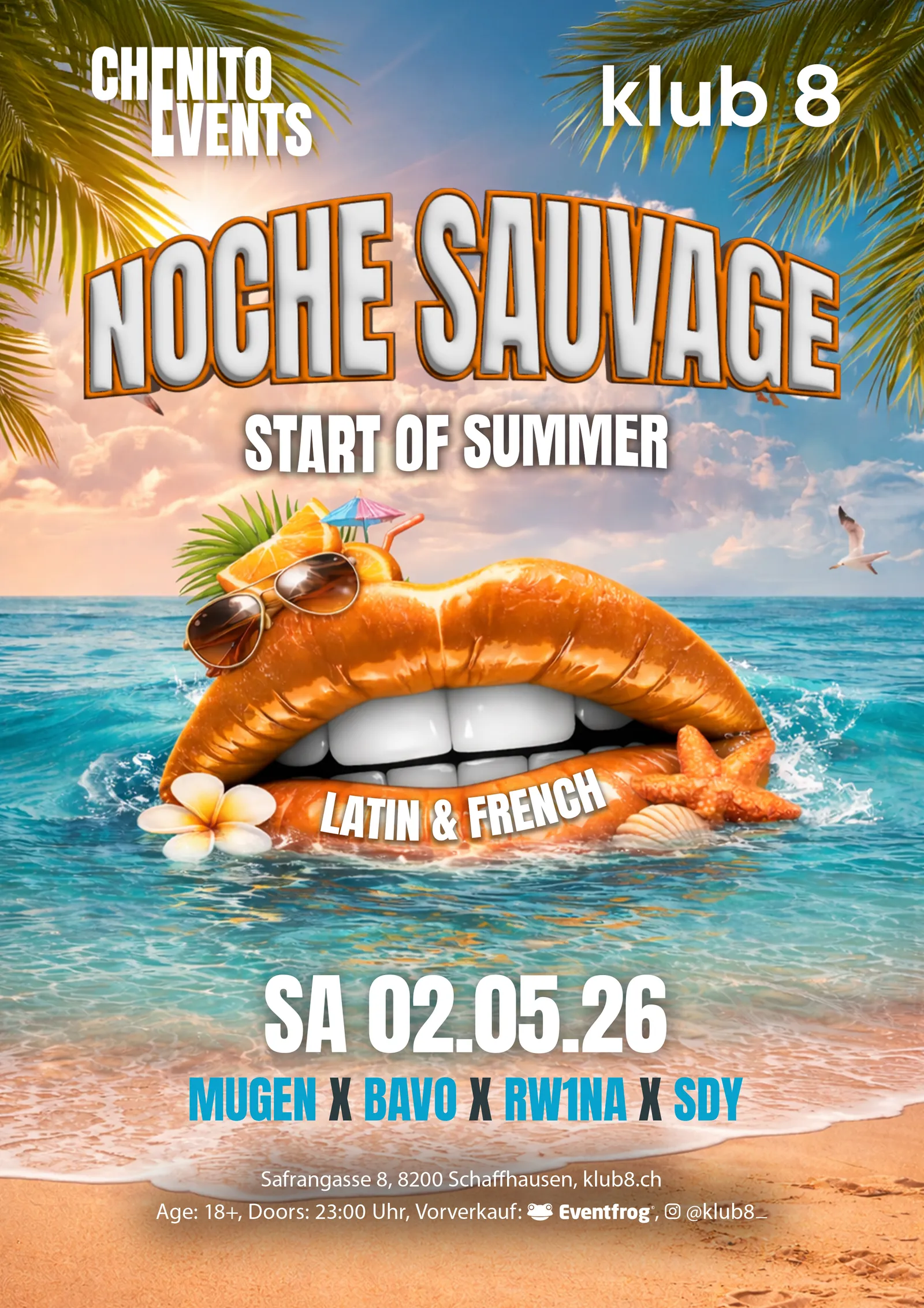 Flyer: Noche Sauvage — Start of Summer