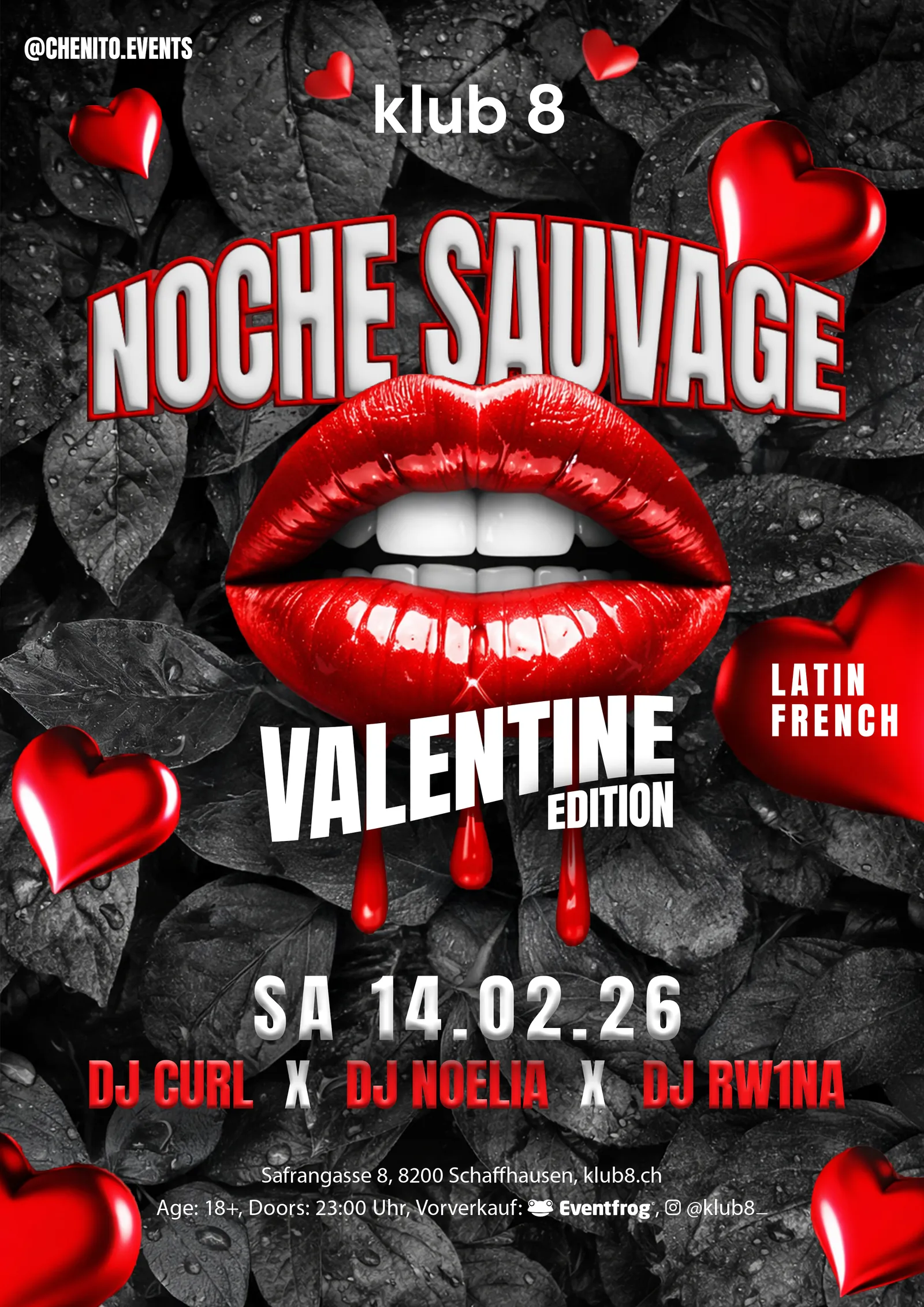 Flyer: Noche Sauvage — Valentine Edition